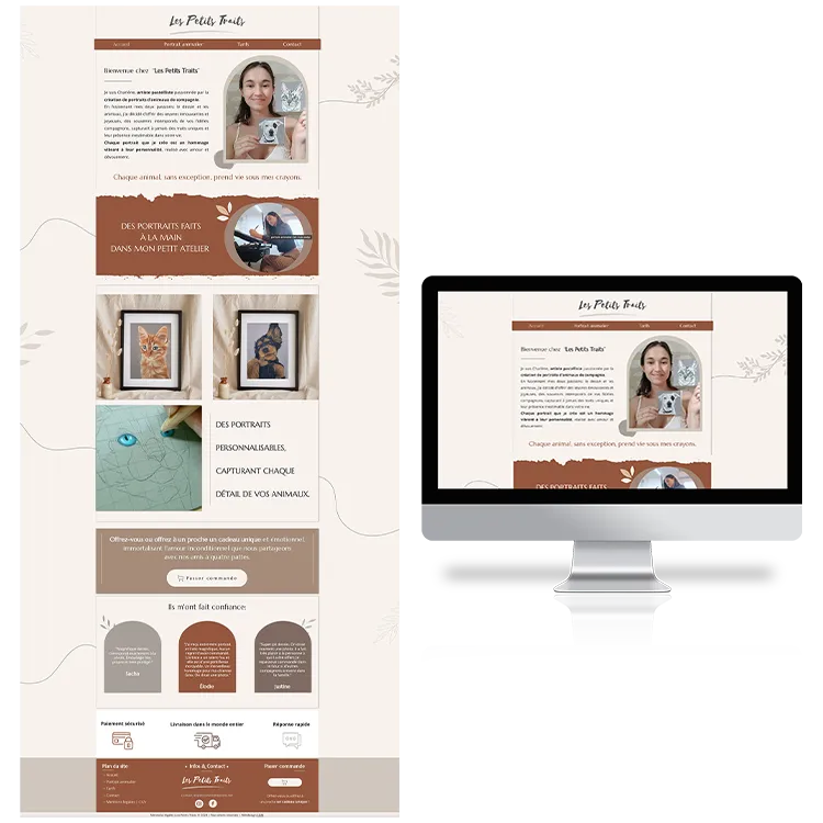Refonte de site web Wix pour l'entreprise Les Petits Traits